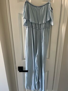 Old Navy Light Blue Wide-Leg Jumpsuit